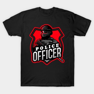 Police officer logo t shirt.Police officer t shirt gift. T-Shirt